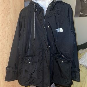 North face black winter jacket
